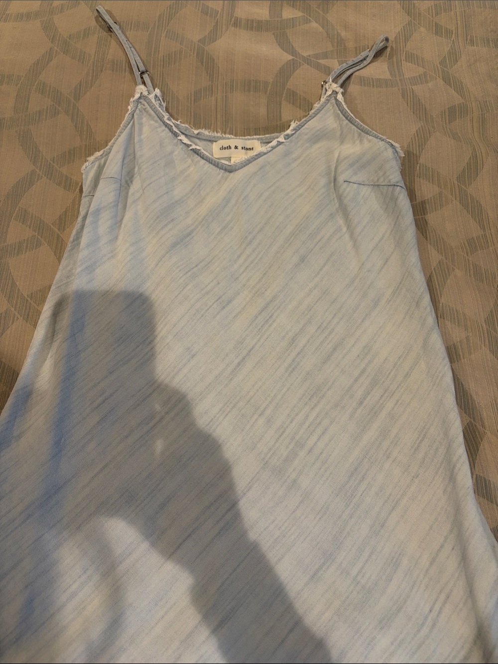 cloth & stone Pale Blue Heathered Slip Dress